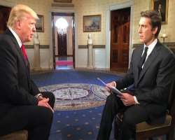 David is the first person to interview President Donald Trump after Donald took the office of the President.